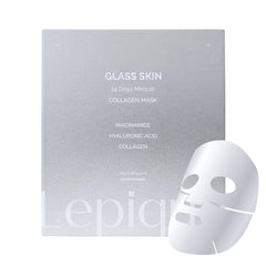 Lepique Luxury Spa-Grade Collagen Overnight Mask 4 sheets promotes deep hydration overnight.