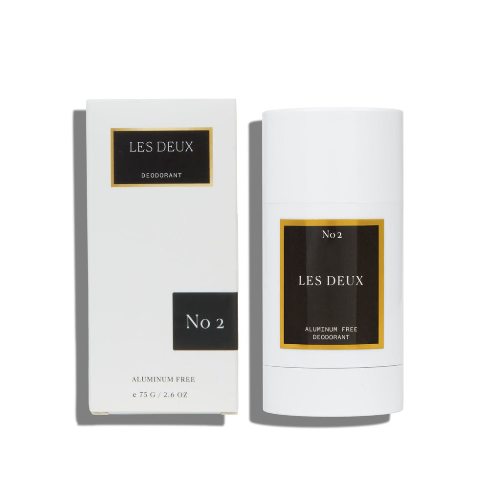 Les Deux natural deodorant stick amber-saffron-sandalwood visual for all-day freshness