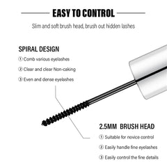 LESITI mascara bottle on a black background showcasing bold, durable formula.