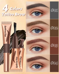 Dried gel film ready to peel off for defined brows