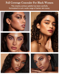 Lestpola Cream Contour Palette creamy texture blends smoothly for seamless finish.