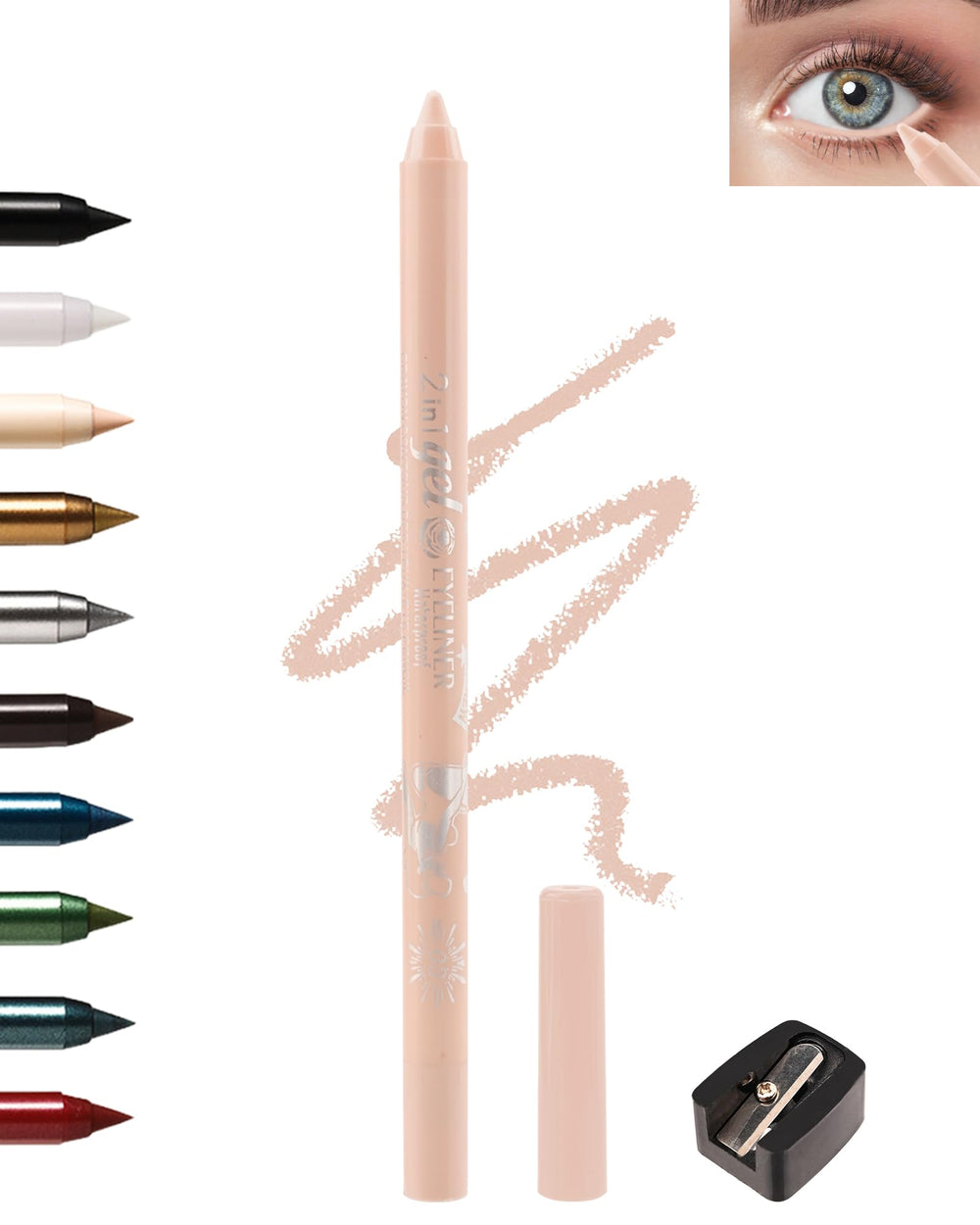 Lestpola nude waterline eyeliner peach shade for natural daytime definition