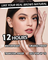 Lestpola waterproof brow pencil demonstrating long-lasting wear on a sunny day.