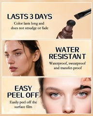 Sweatproof, transfer-proof brows after application