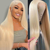 LETMIEO 28-inch blonde lace front wig with natural hairline for seamless styling.