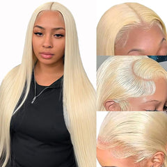 Letmieo 32-inch 613 lace-front wig with natural look for daily wear.