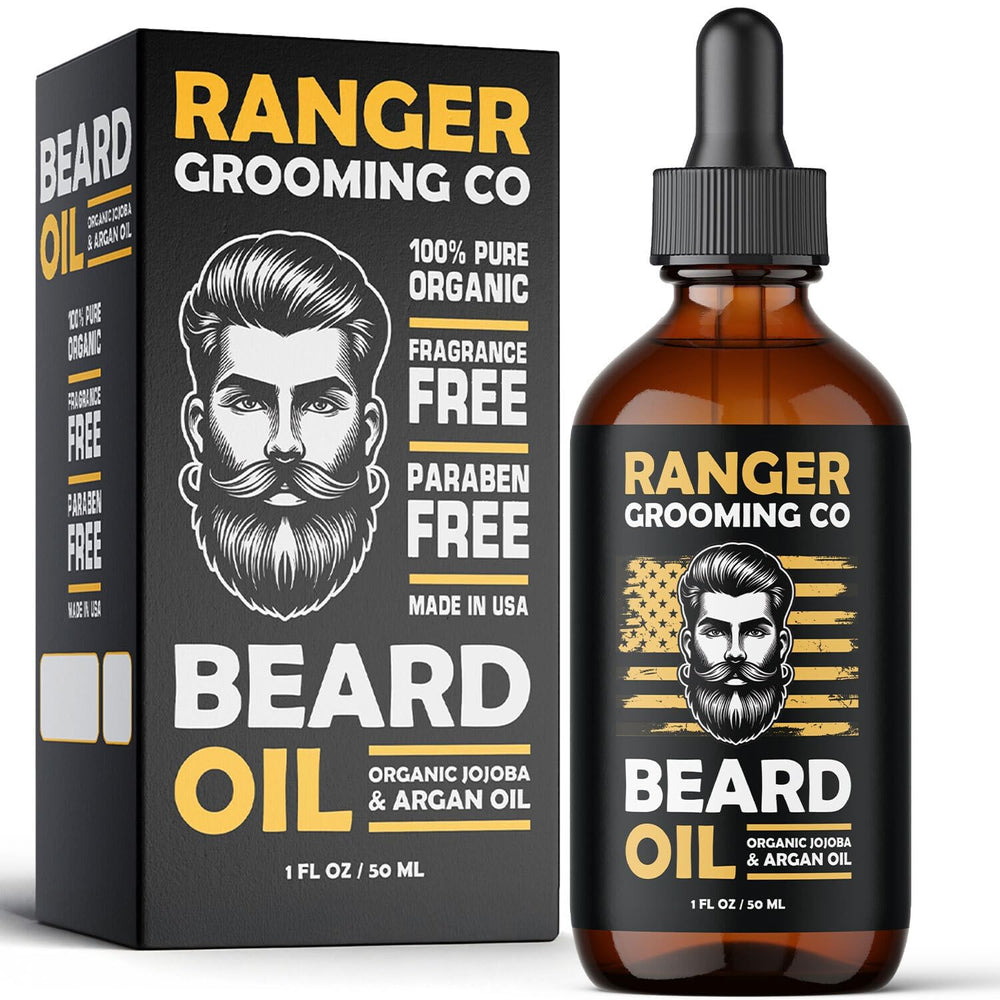 Leven Rose beard oil in amber bottle with dropper for precise application and quick absorption