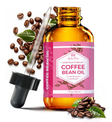 Leven Rose Coffee Bean Oil bottle pour for quick skin hydration