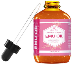 Leven Rose Emu Oil bottle with pipette for precise application and skin hydration.