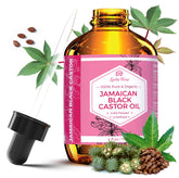 Leven Rose Jamaican Black Castor Oil bottle highlighting natural hair growth support.