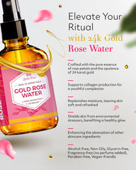 Leven Rose toner with rose petals for gentle, refreshing hydration.