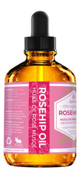 Leven Rose rosehip oil dropper applying on skin for hydration