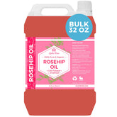Leven Rose rosehip oil bottle close-up for radiant, hydrated skin