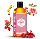 Leven Rose rosehip oil for face bottle pour nourishes skin with quick absorption