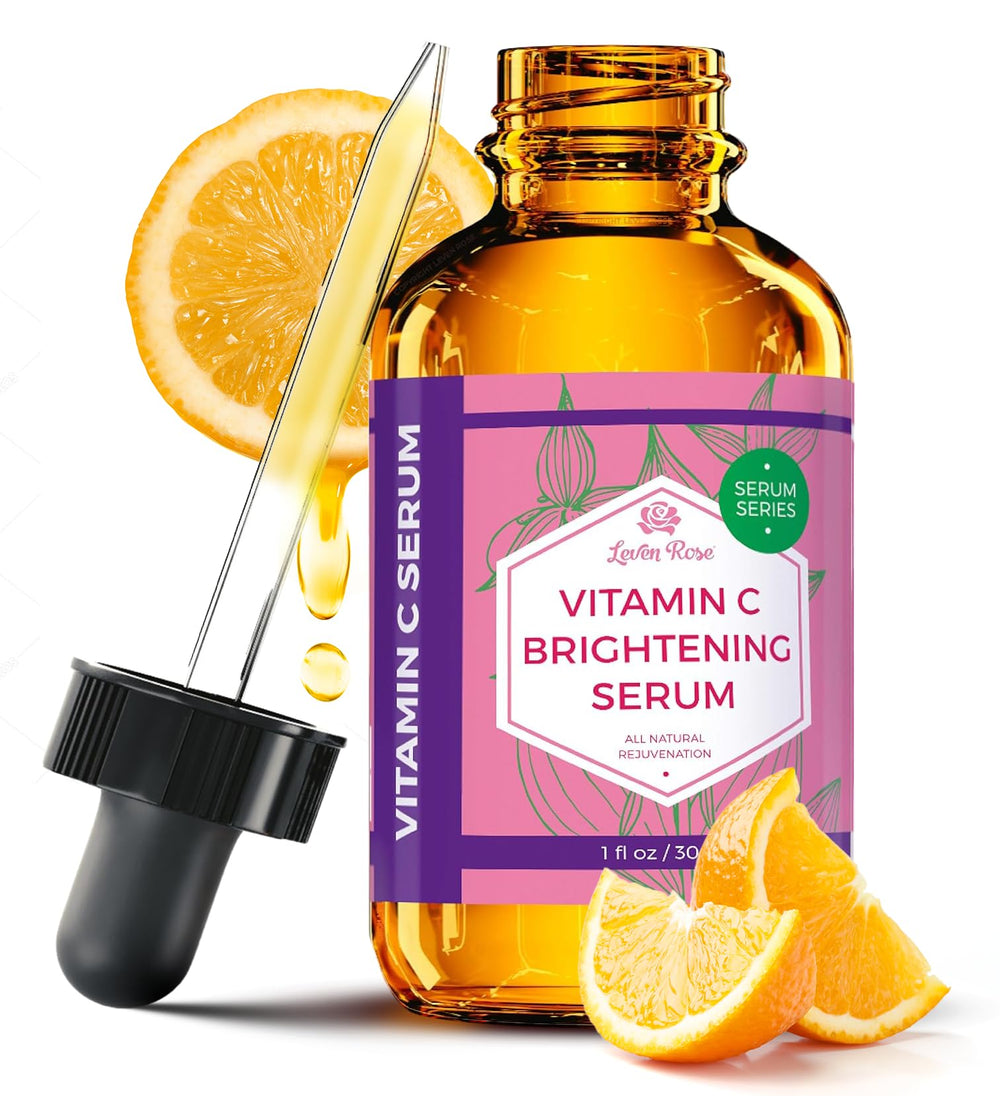 Leven Rose Vitamin C serum bottle front for radiant skin support
