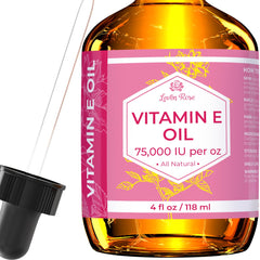 Leven Rose Vitamin E Oil bottle pour for precise daily application.