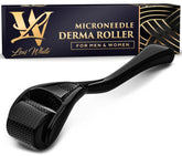 Lexi White Beauty derma roller glossy black for at-home facial micro-needling