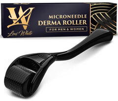 Lexi White Beauty derma roller glossy black for at-home facial micro-needling