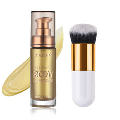 Lezero Body Shimmer Oil bottle with luxurious glow and hydrating finish.