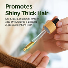 Lia Organics Hair Growth Oil being massaged into the scalp for conditioning