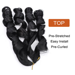 Lianzi French curly braiding hair 18-inch ideal for goddess box braids.