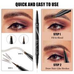 Liayozl waterproof brow pen offers smudge proof wear for workouts and outdoor activities