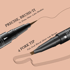 Liayozl dual ended brow pencil with fork tip for quick shading and filling sparse areas