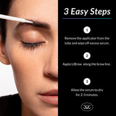 LiBrow XL tube label emphasizes vegan, cruelty-free, and paraben-free formula