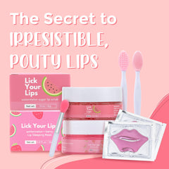 Lick Your Lips double-sided lip brush ready for gentle lip exfoliation.