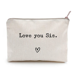 LICOBG Love You Sister makeup case, ideal for gifting and on-the-go organization.