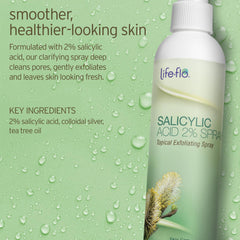 LIFE-FLO 2 percent salicylic acid spray on the face for refreshing clarity