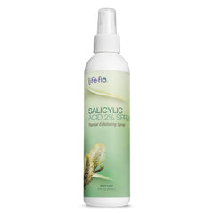 LIFE-FLO 2 percent salicylic acid spray bottle close-up for gentle skin exfoliation
