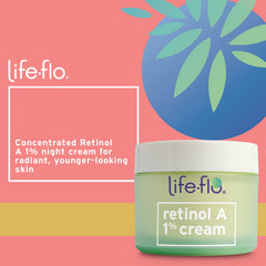 LIFE-FLO Retinol Face Cream tube for a soothing nighttime routine