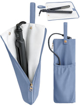 Lifeplus blue holder-mat-hot-tools laid flat for easy organization of irons.