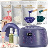 Lifestance Amethyst Trace warmer shown with stylish purple design for home waxing sessions