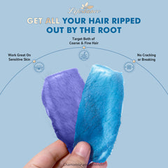 Lifestance blue wax beads target coarse hair for precise waxing.