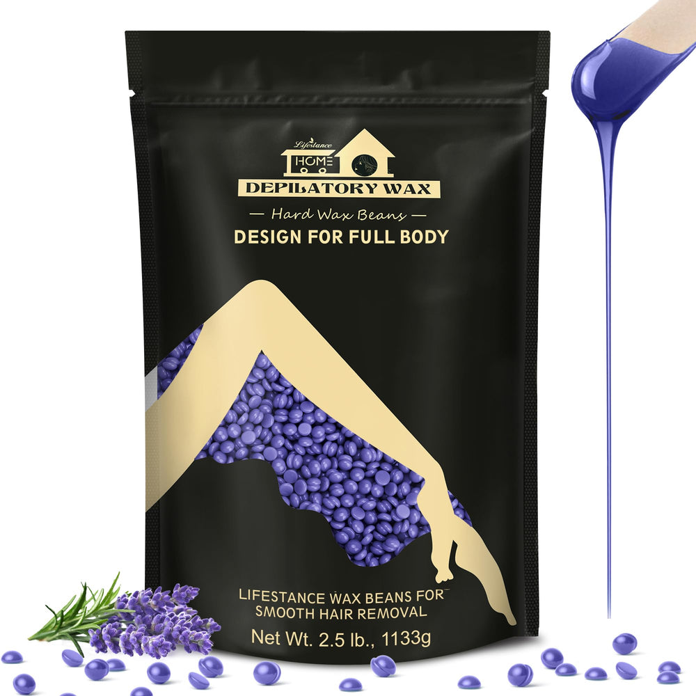 Lifestance Lavender Wax Beads packaging for at-home waxing convenience