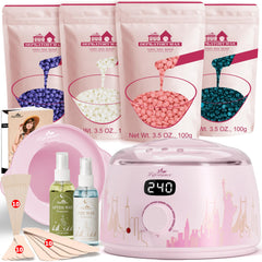 Lifestance Waxing Kit Blush Metropolis Warmer front view for sleek home spa styling