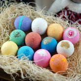 Lifearound2angels bath bomb set of 12 with color fizz and moisturizing benefits.