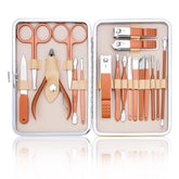 LifHap professional nail care kit rose gold case for stylish travel storage.