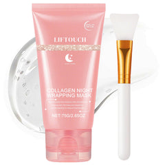 Liftouch Korean Collagen Night Wrap Mask bottle shown for overnight hydration