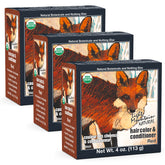 Light Mountain Henna color bottle shows natural red hue and conditioning benefit.
