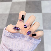 Light Rain handmade design with a 3D gel finish for a luxe salon look.