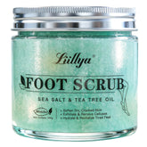 Liillya foot scrub sea salt exfoliation for smoother heels
