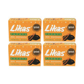 Likas Original Papaya Soap set of four bars shown, ready for daily cleansing and easy sharing.
