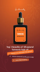 Likwid Rx Turmeric Hair Oil pour demonstrates simple application