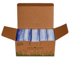 Lilac scented natural soap bar by Simple Scents Australia, close-up of creamy lather