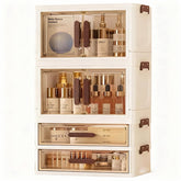 LiliGloris makeup organizer with drawers and compartments for tidy vanity storage.