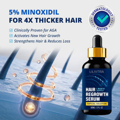 Lilivera Biotin-infused regrowth serum supports scalp health and follicle vitality.