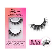 Lilly Lashes 3D self-adhesive lash band for quick, glue-free application.